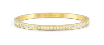 Bransoletka Nomination Pretty Bangle 029506 020 – Białe Cyrkonie, Złota Stal PVD.jpg